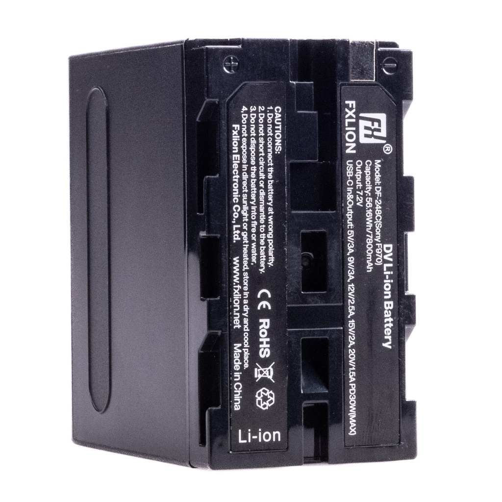 Fxlion - Batterie DV Li-ion pour Sony NP-F - 7.2V/7.8Ah/56Wh 