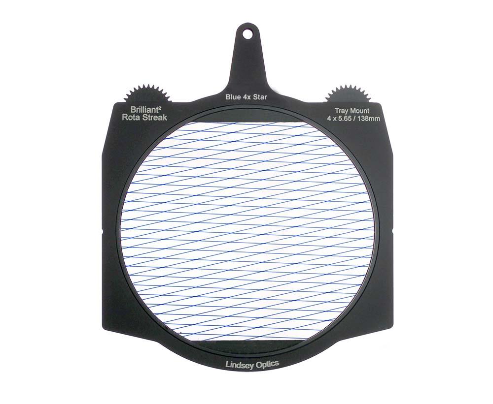 Lindsey Optics - Brilliant² 4x5.65" Rota-Streak™ BLUE 4 Point Star