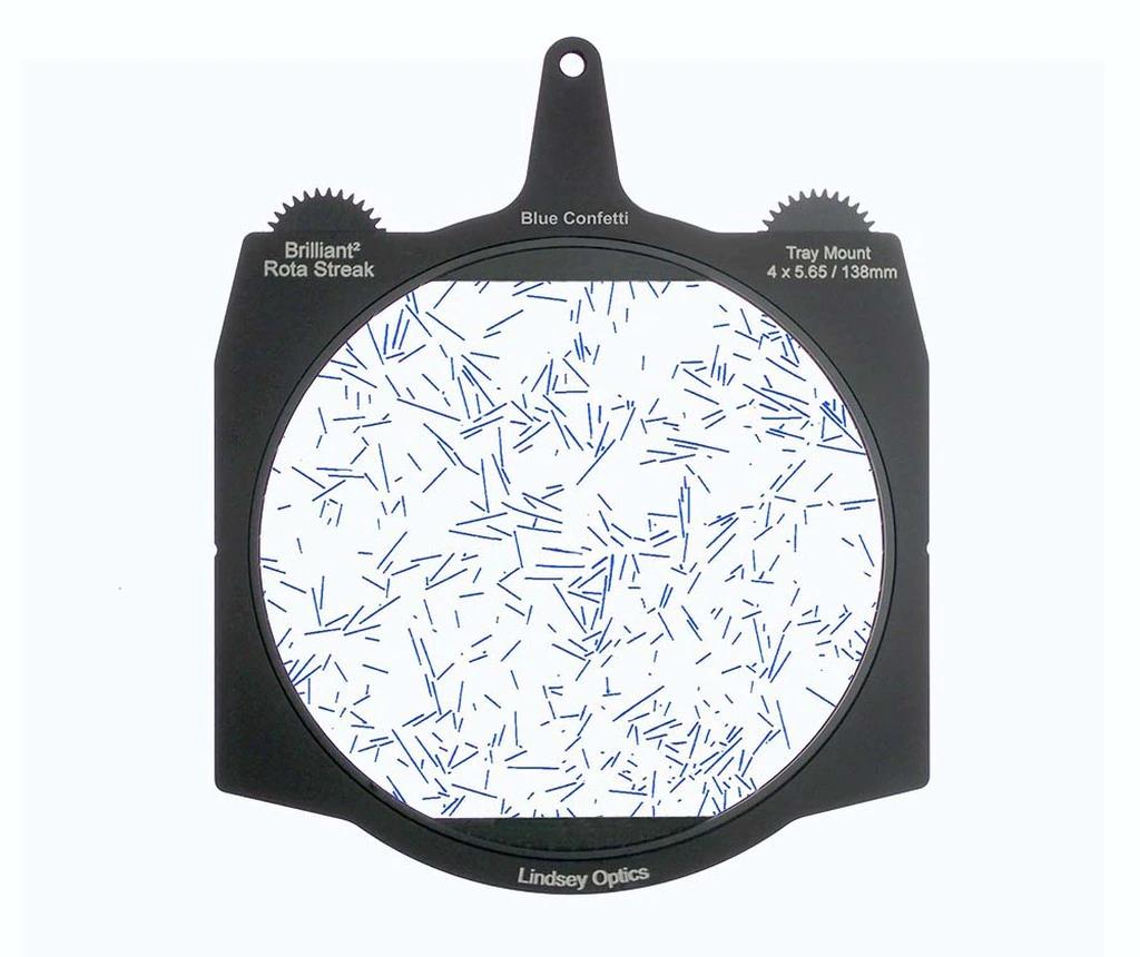 Lindsey Optics - Brilliant² 4x5.65" Rota-Streak™ BLUE Confetti