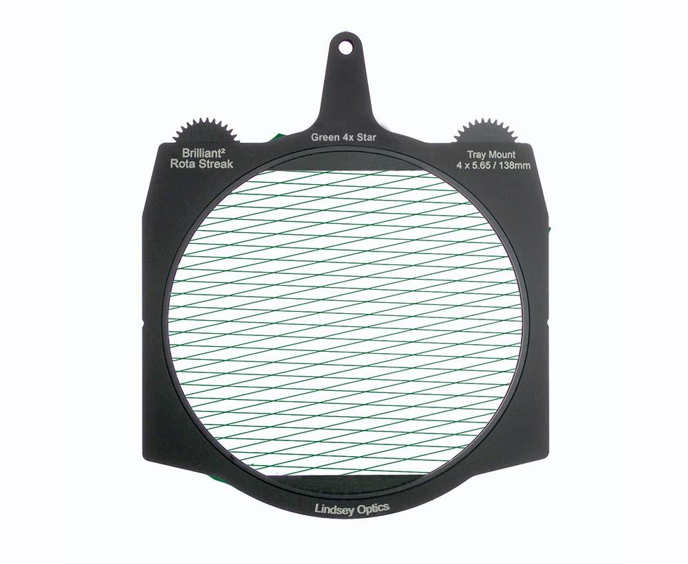 Lindsey Optics - Brilliant² 4x5.65" Rota-Streak™ GREEN 4 Point Star