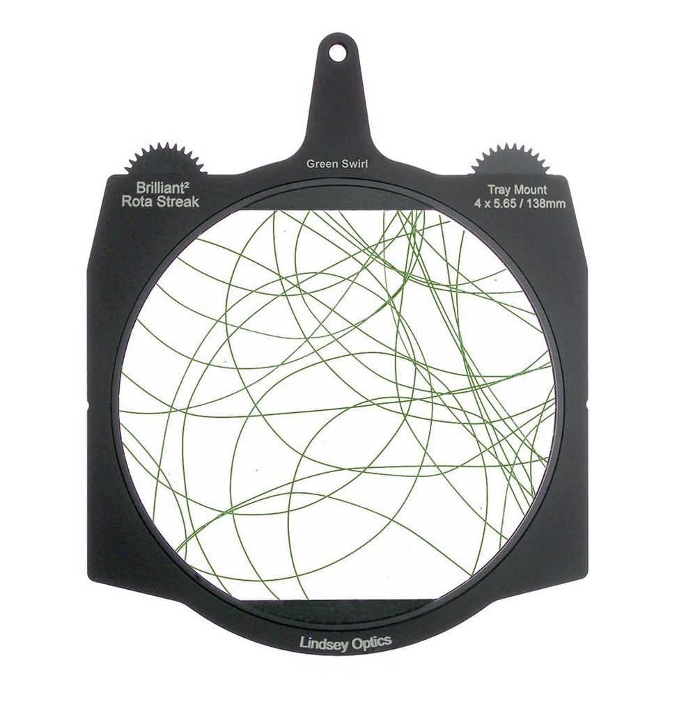 Lindsey Optics - Brilliant² 4x5.65" Rota-Streak™ GREEN Swirl