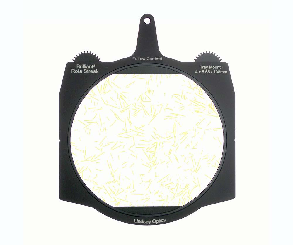 Lindsey Optics - Brilliant² 4x5.65" Rota-Streak™ YELLOW Confetti