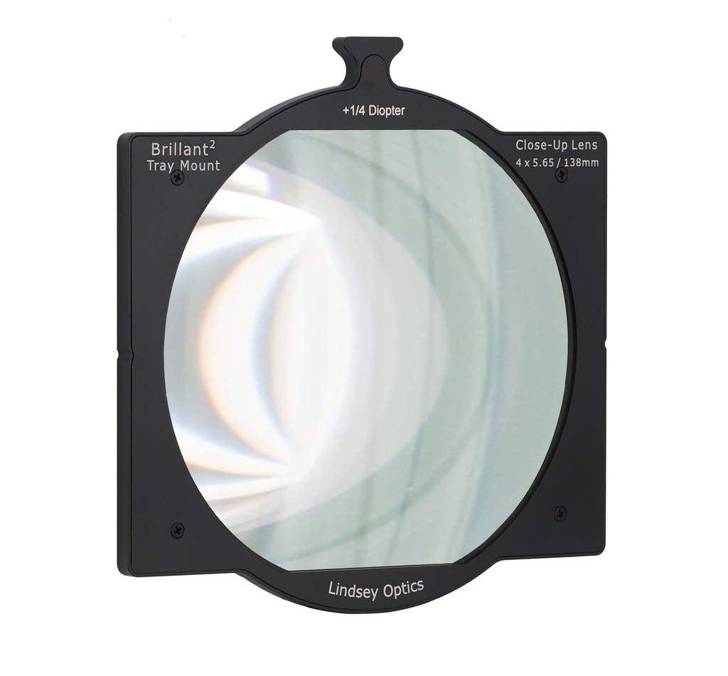 Lindsey Optics - 4 "x5.65" +1/4 Dioptrie Brilliant² Objectif Close-Up monté sur plaque