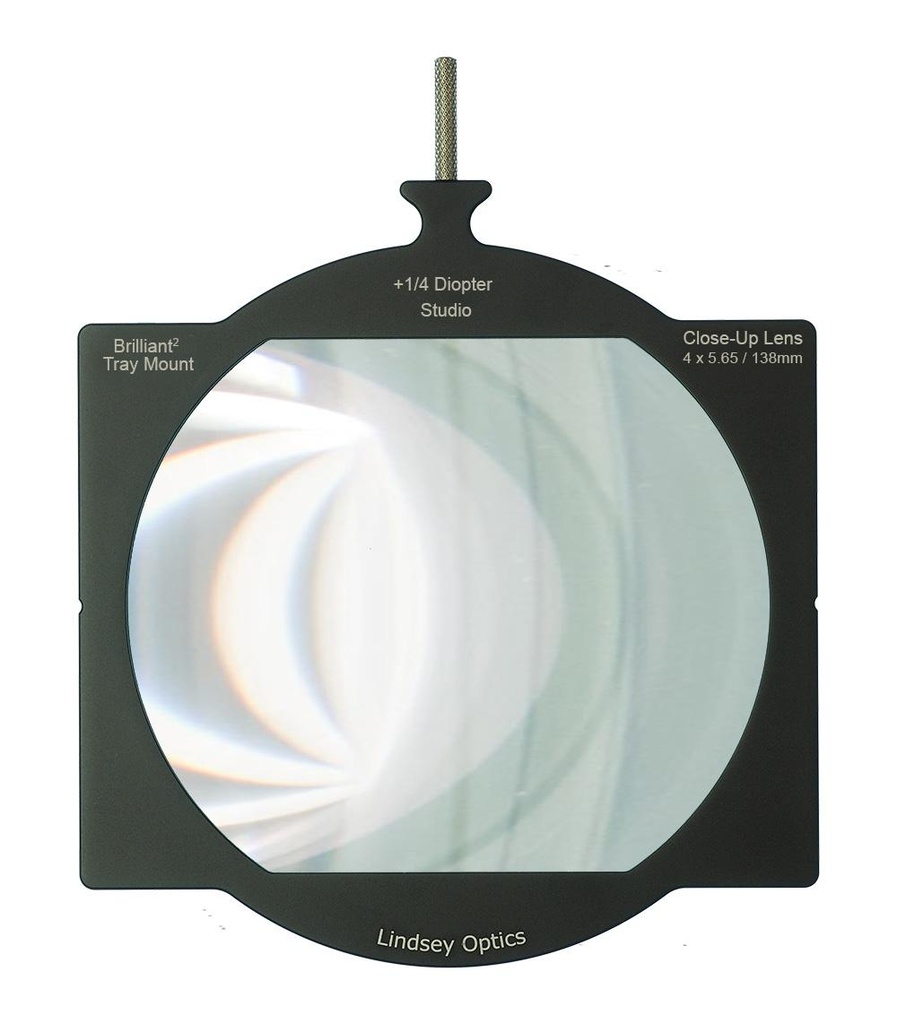 Lindsey Optics - 4 "x5.65" +1/4 Dioptrie Brilliant² Monture de plateau Studio Close-Up Lens