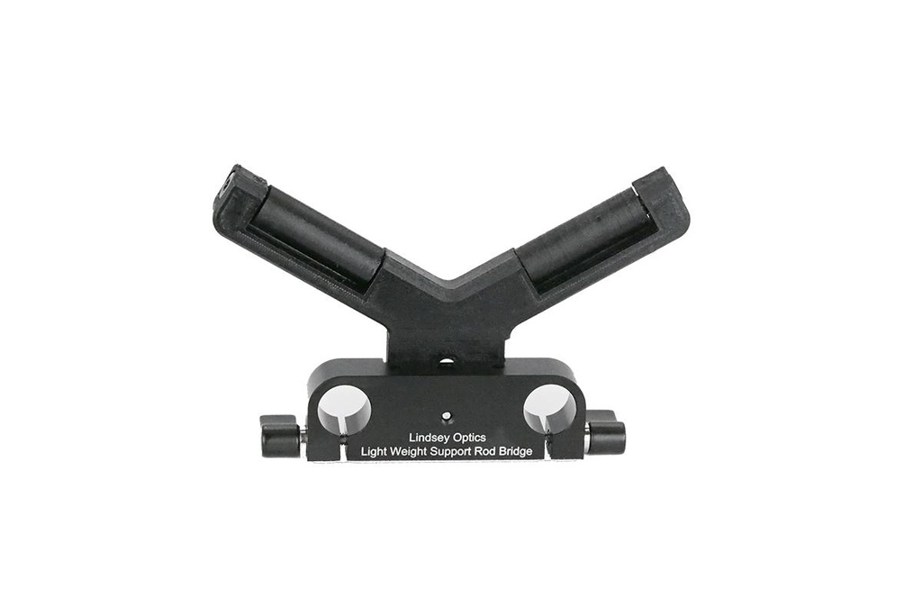 Lindsey Optics - Lightweight Support Rod Bridge with V-Block