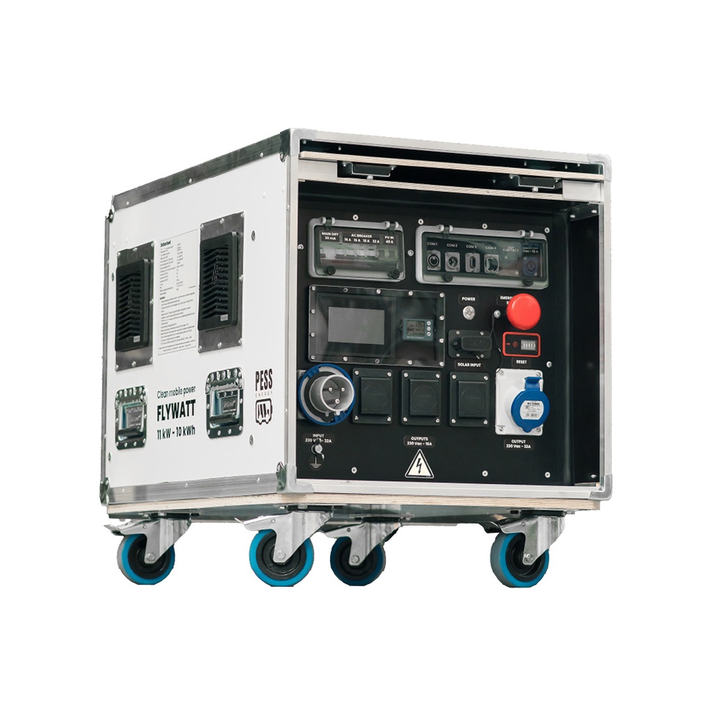 Pess Energy - Kit with 2 Flywatts + single-phase parallelization box with 2 inputs / 1 output: Maréchal 90A (DS6) + cables