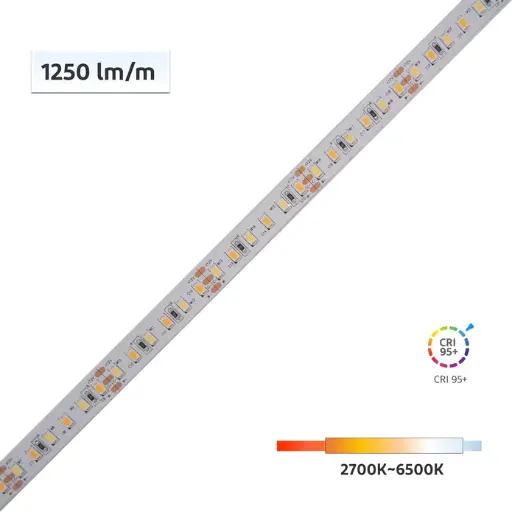 [YJ-BC-HRB-2835L-24V-2765] Yuji - BC Séries Ruban à LED bi-couleur 2700-6500K - 24V