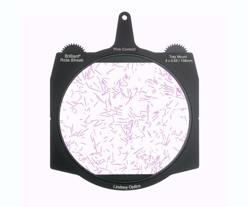 [L-4565-RSTREAK-PINK-CONFETTI] Lindsey Optics - Brilliant² 4x5.65" Rota-Streak™ PINK Confetti