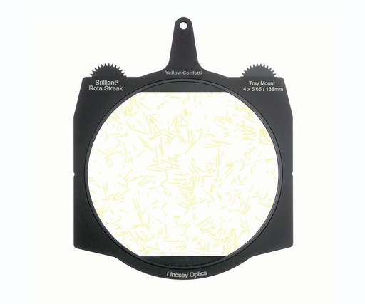 [L-4565-RSTREAK-YELLOW-CONFETTI] Lindsey Optics - Brilliant² 4x5.65" Rota-Streak™ YELLOW Confetti