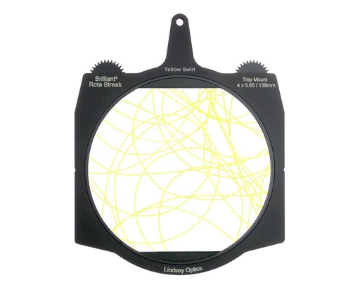 [L-4565-RSTREAK-YELLOW-SWIRL] Lindsey Optics - Brilliant² 4x5.65" Rota-Streak™ YELLOW Swirl