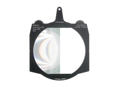 [L-4565-DIOPTER1/4-RSPLIT-50] Lindsey Optics - 4x5.65" +1/4 Diopter  Brilliant² Rota-Split Close-Up Lens 50%