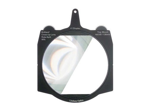 [L-4565-DIOPTER1-RSPLIT-50] Lindsey Optics - 4x5.65" +1 Diopter  Brilliant² Rota-Split Close-Up Lens 50%