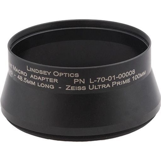 [L-70-01-00008] Lindsey Optics - Adaptateur brillant - M100 x 0,75 x 48,5L