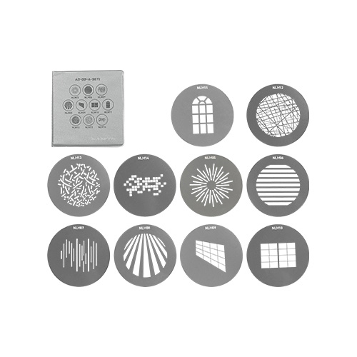 [AS-GB-A-SET1] Nanlux - Set de GOBO 1 pour PJ-NLM-15-30