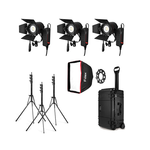 [FLXP3CLR-K300-KIT-EU] Fiilex - Kit de 3x projecteurs P3 Color en valise